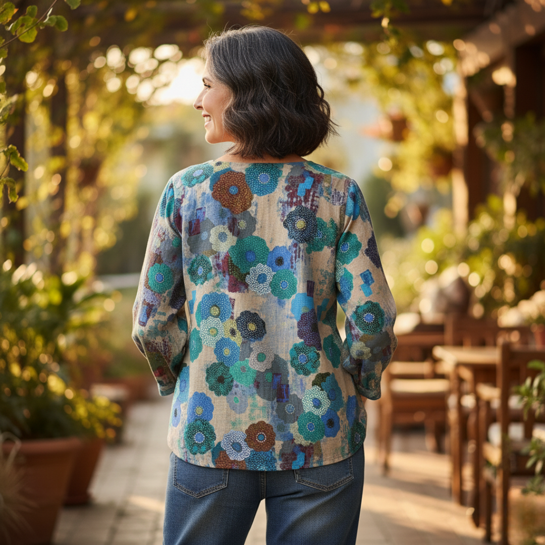 Eveline | Vintage Blouse – Soft Cotton Comfort, Effortless Charm