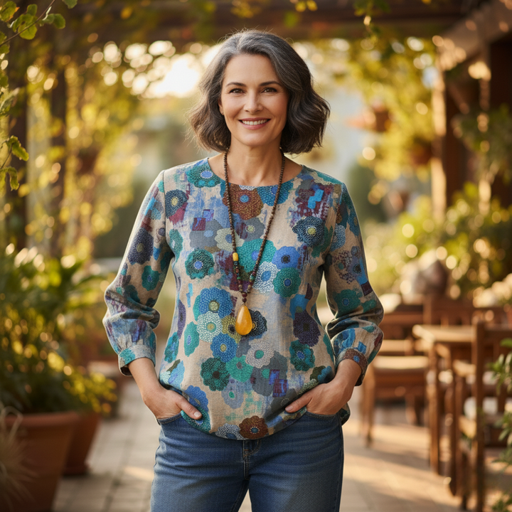 Eveline | Vintage Blouse – Soft Cotton Comfort, Effortless Charm