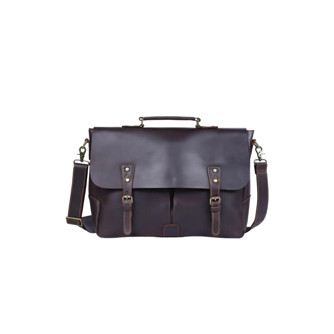 Beau | vintage handbag messenger with waist attachment and classic velcro fold