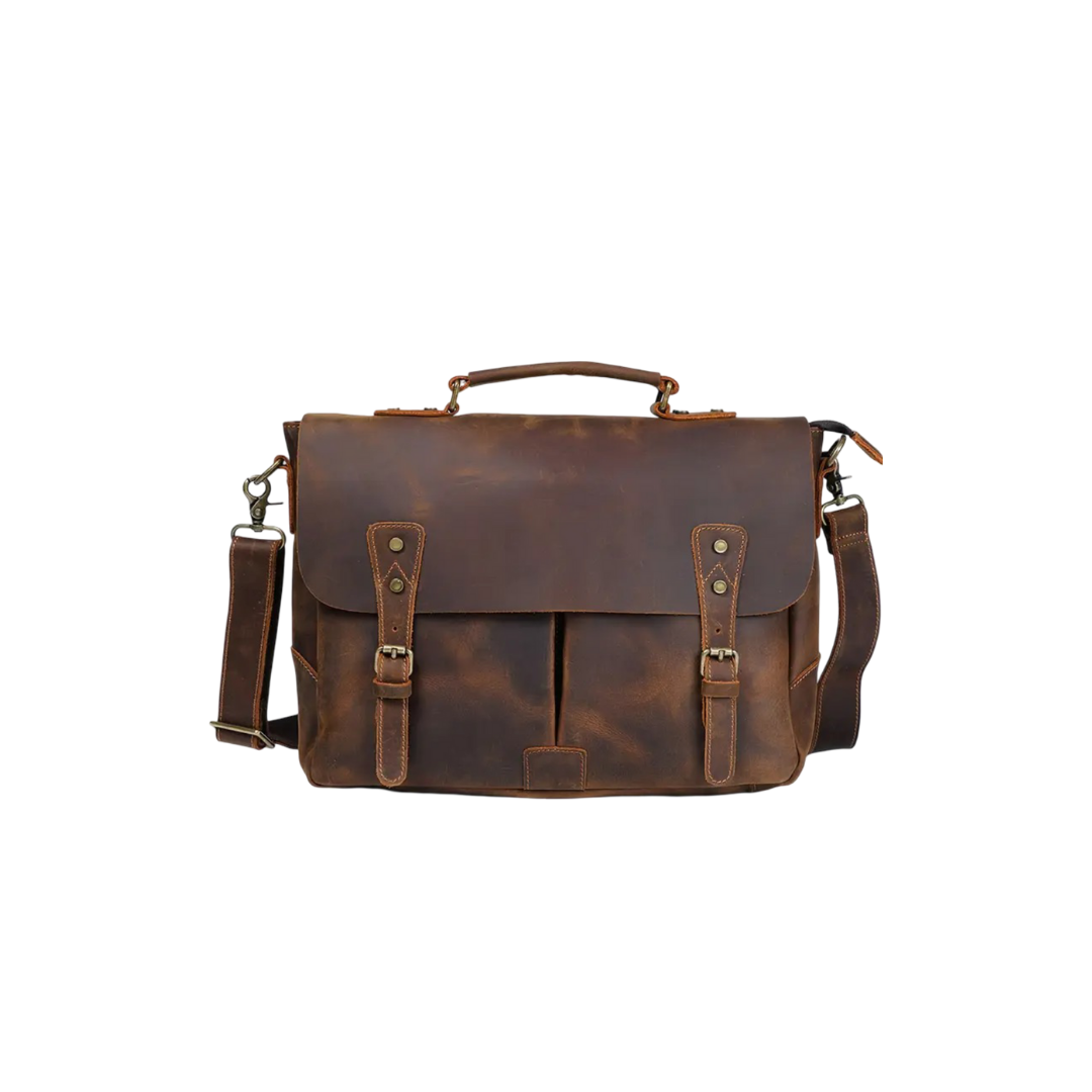 Beau | vintage handbag messenger with waist attachment and classic velcro fold