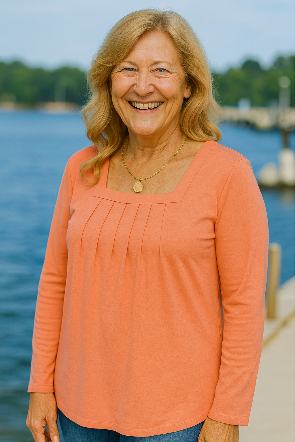 Colleen | Pleated Comfort Top – Long Sleeve Edition. Everyday confidence.