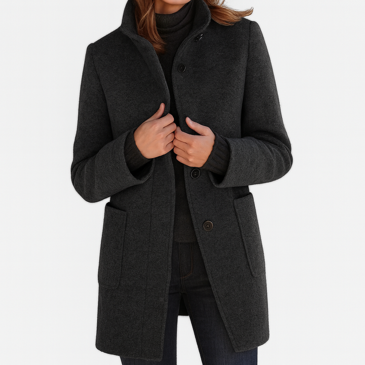 Patty | Jacket with a High Collar Made of Wool Blend