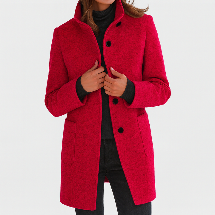Patty | Jacket with a High Collar Made of Wool Blend