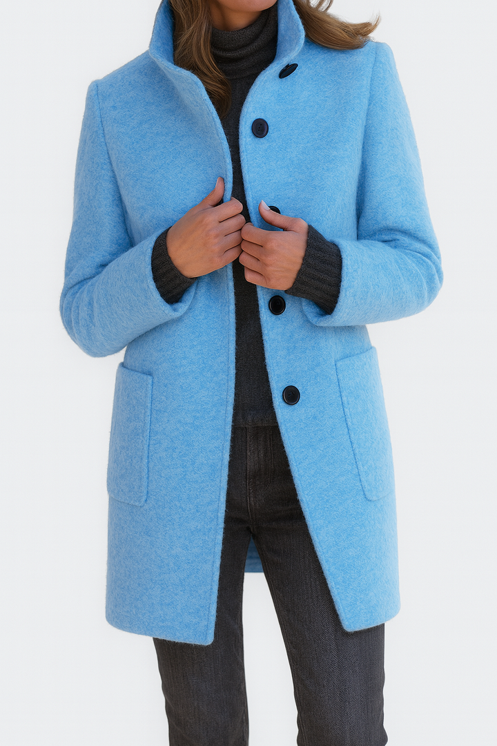 Patty | Jacket with a High Collar Made of Wool Blend