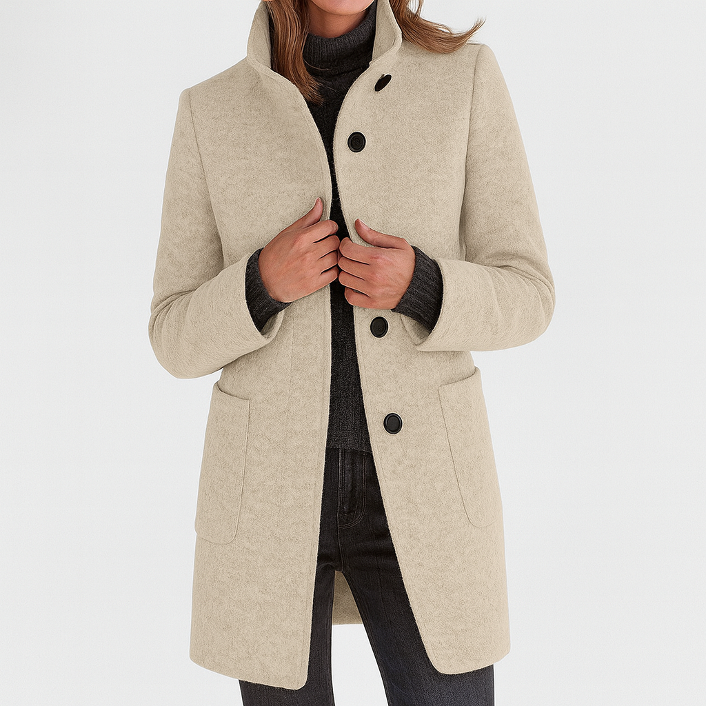 Patty | Jacket with a High Collar Made of Wool Blend