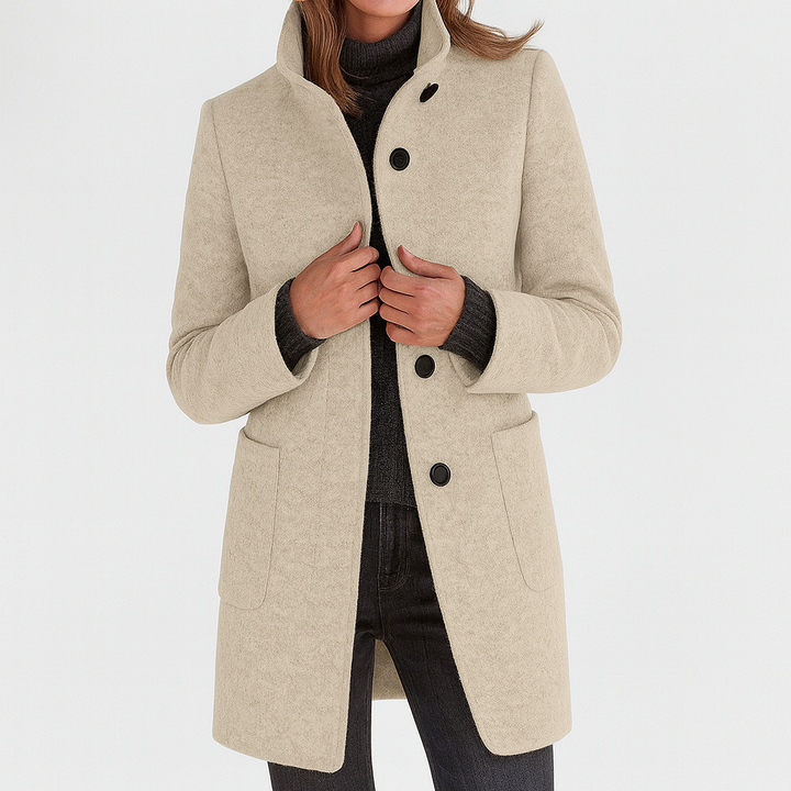 Patty | Jacket with a High Collar Made of Wool Blend