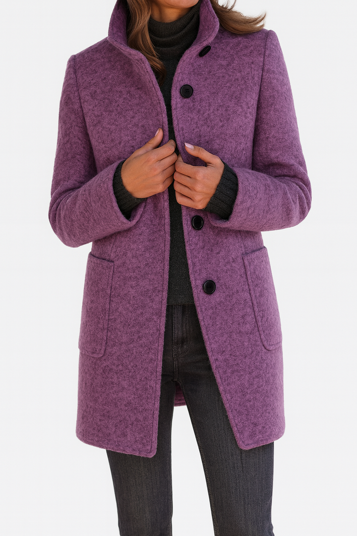 Patty | Jacket with a High Collar Made of Wool Blend