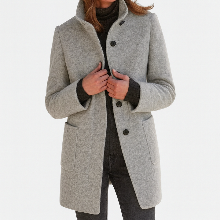 Patty | Jacket with a High Collar Made of Wool Blend