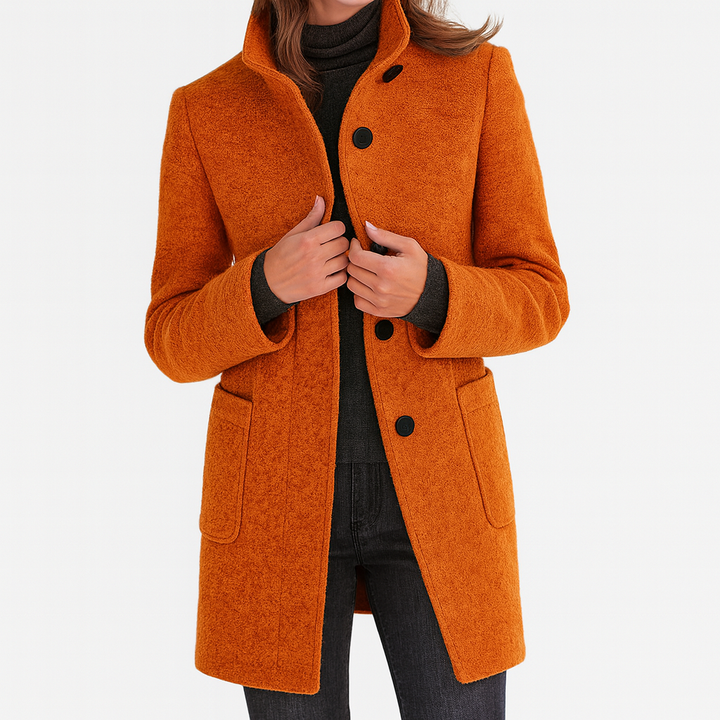 Patty | Jacket with a High Collar Made of Wool Blend