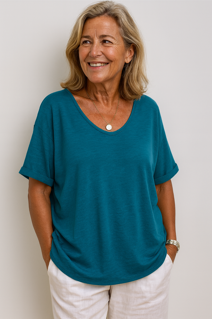 Hallie | Soft Drape Everyday Top – Confidence Without Compromise