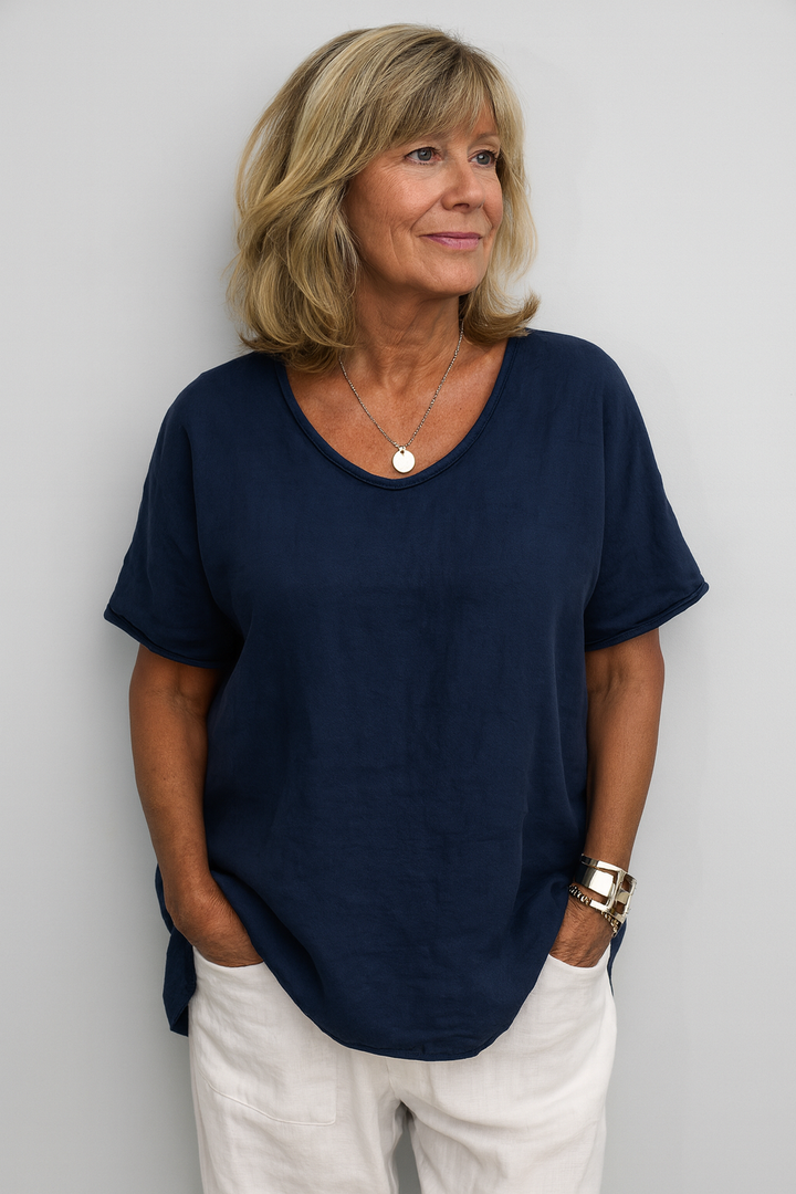 Hallie | Soft Drape Everyday Top – Confidence Without Compromise
