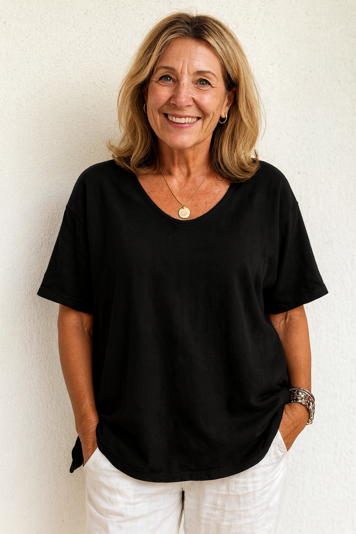 Hallie | Soft Drape Everyday Top – Confidence Without Compromise