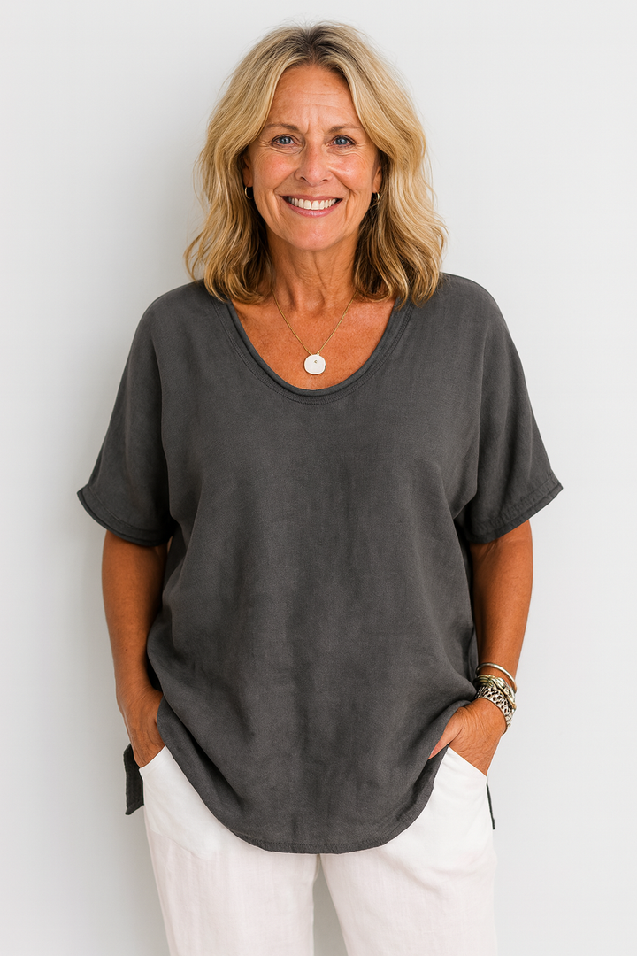 Hallie | Soft Drape Everyday Top – Confidence Without Compromise