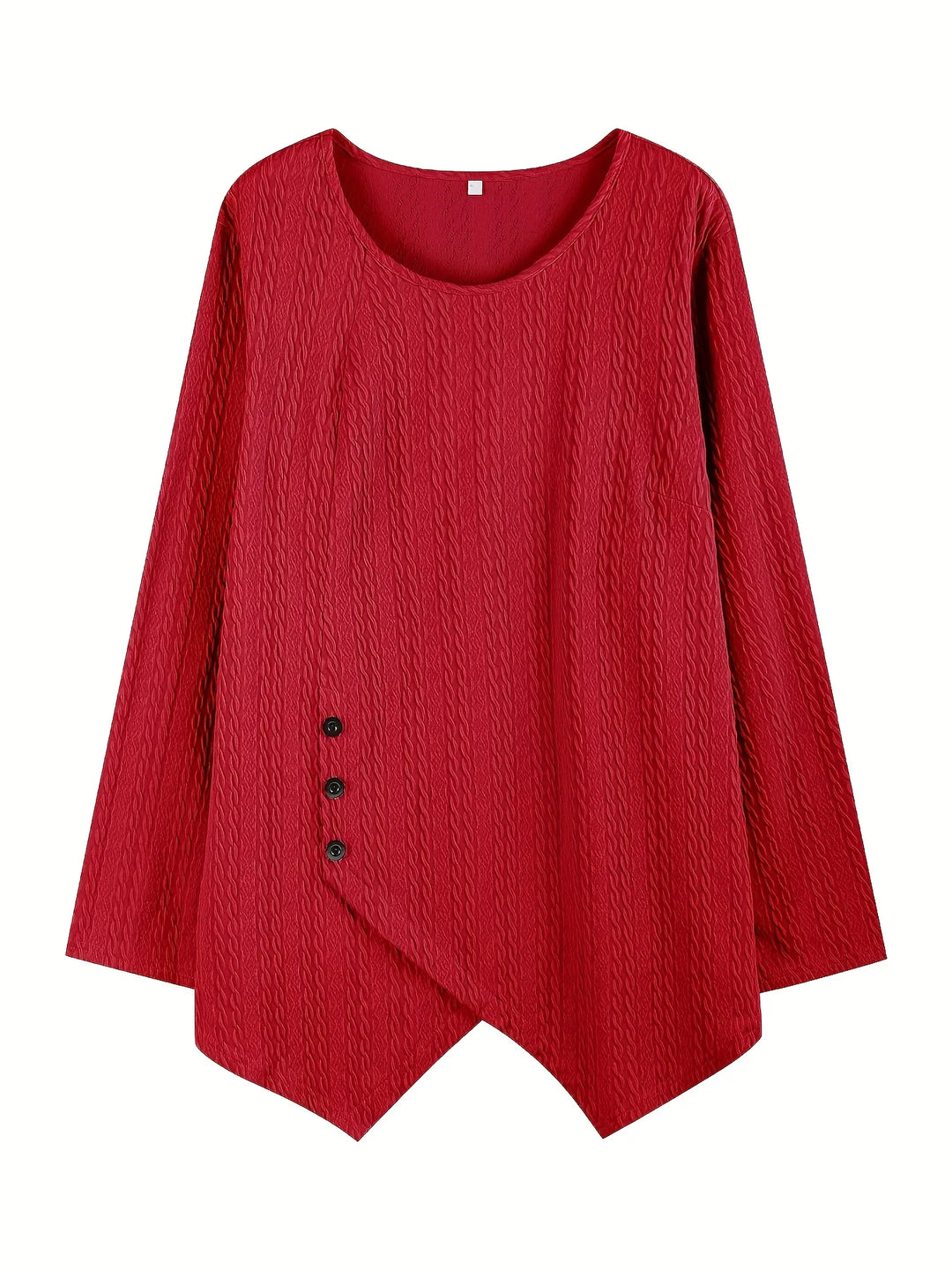 Genevieve | Cozy Knit Asymmetrical Top