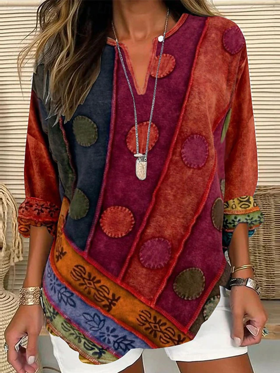 Brianna | Marble Dream Long Sleeve Blouse