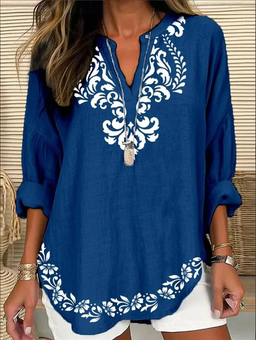 Brianna | Marble Dream Long Sleeve Blouse