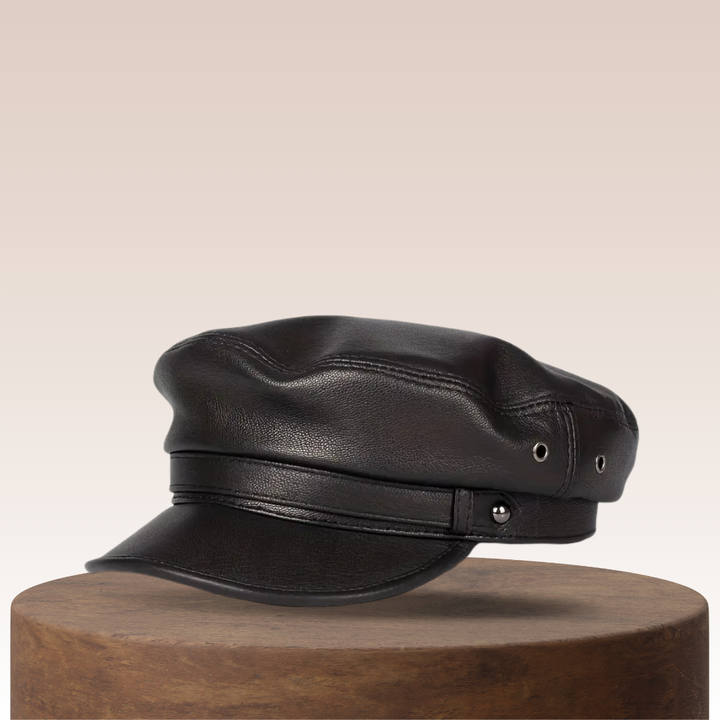 Arthur | Leather Fiddler Cap