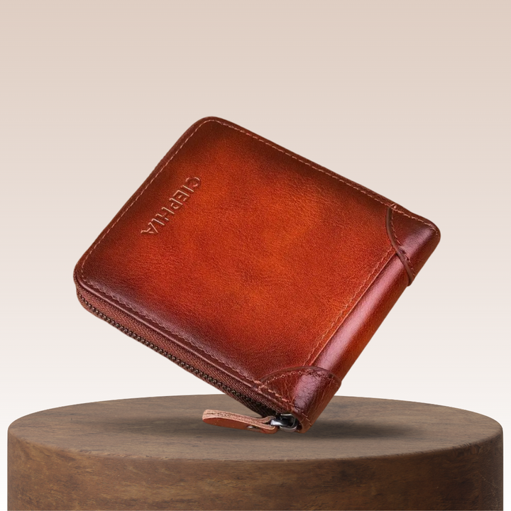 Jefrey | vintage two-piece RFID-protected leather wallet