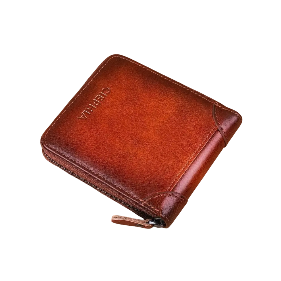 Jefrey | vintage two-piece RFID-protected leather wallet