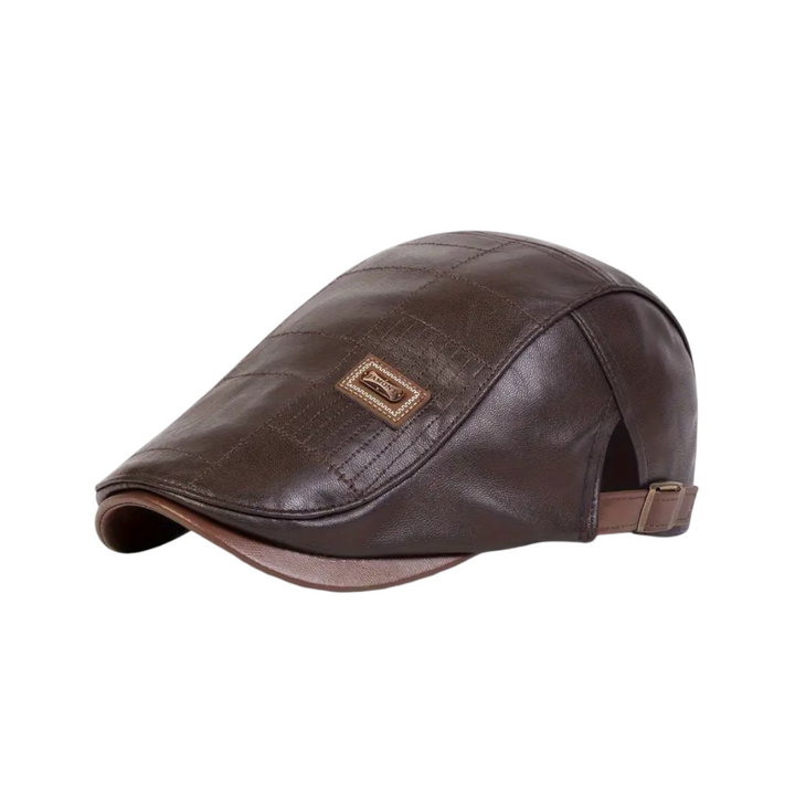 Brendon | Men's Classic Leather Newsboy Cap