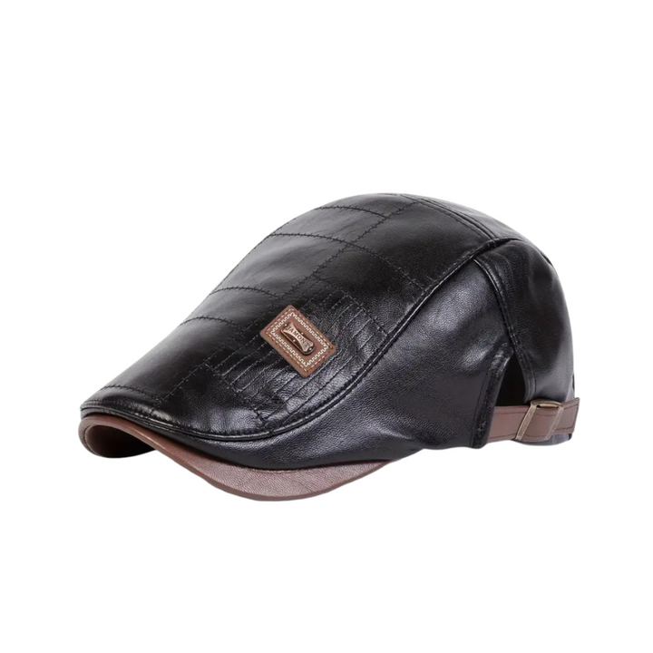 Brendon | Men's Classic Leather Newsboy Cap