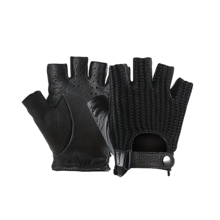 Cillian | fingerless leather driving gloves