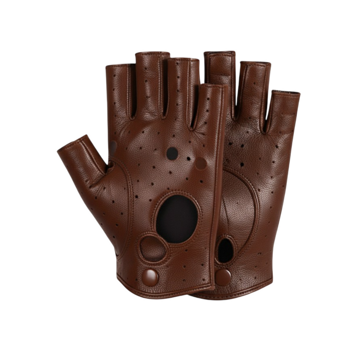 Florian | Perforated Leather Motorcycle Gloves