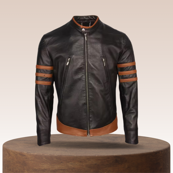 Evan | Men's Wolverine Moto Leather Jacket