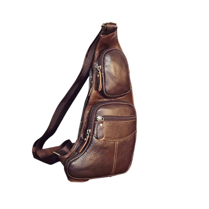 Beckett | vintage leather chest strap bag