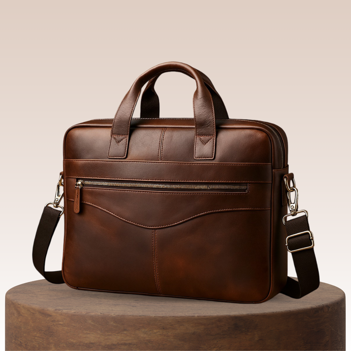 Anthony | modern leather document bag with detachable shoulder strap