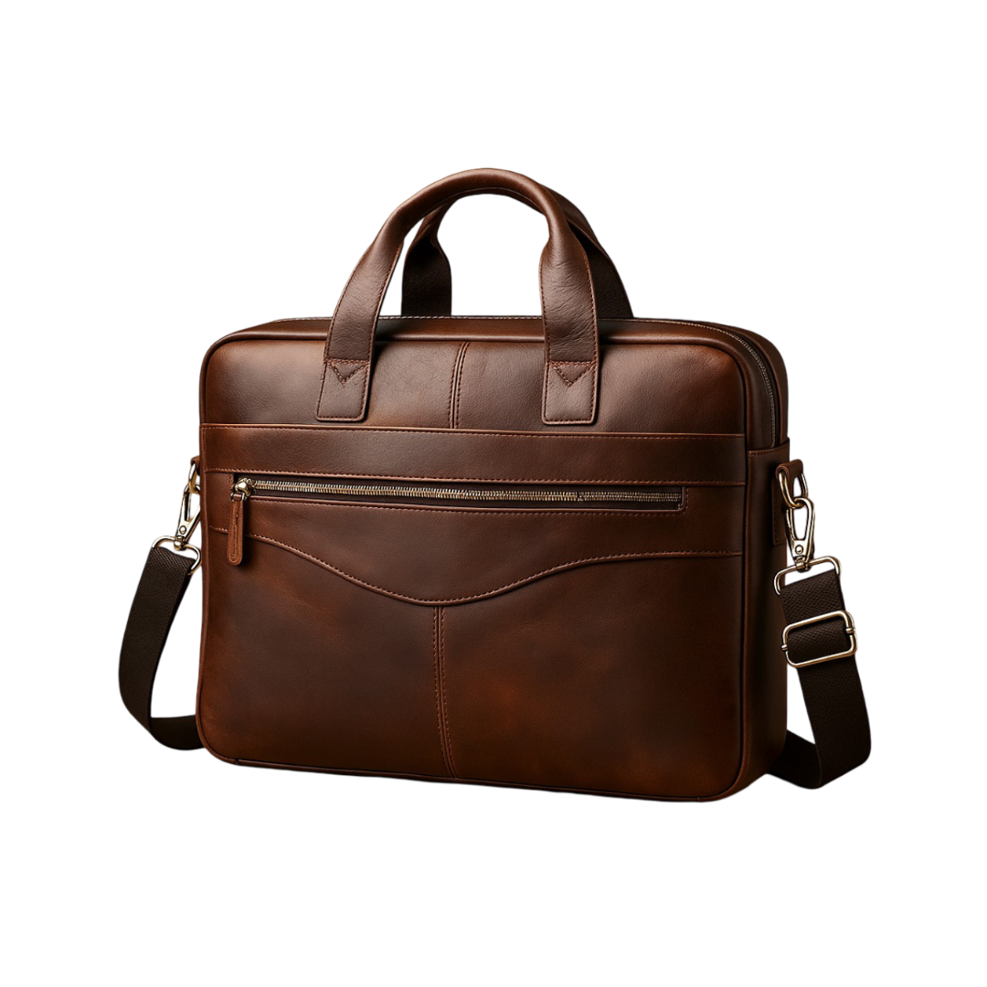 Anthony | modern leather document bag with detachable shoulder strap
