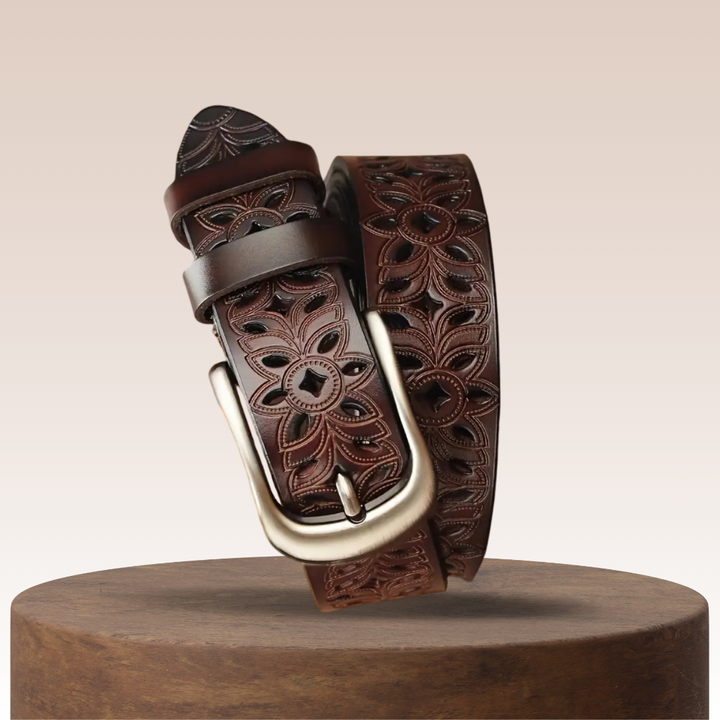 Ava | genuine leather narrow belt