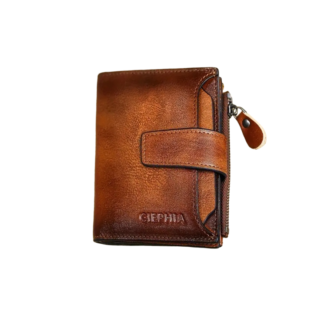 Callum | Vintage Leather Wallet RFID Trifold