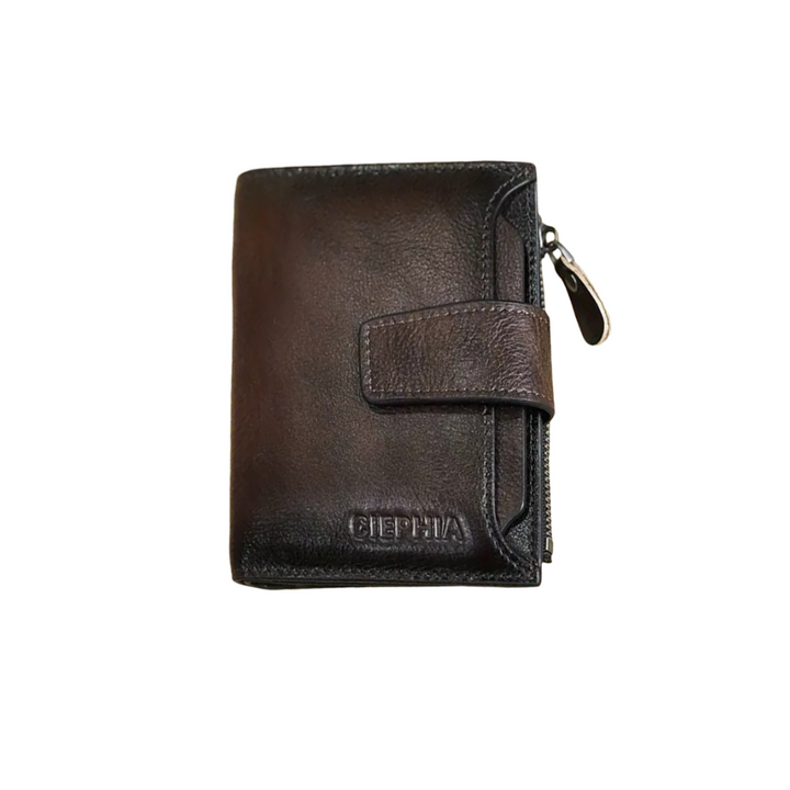 Callum | Vintage Leather Wallet RFID Trifold