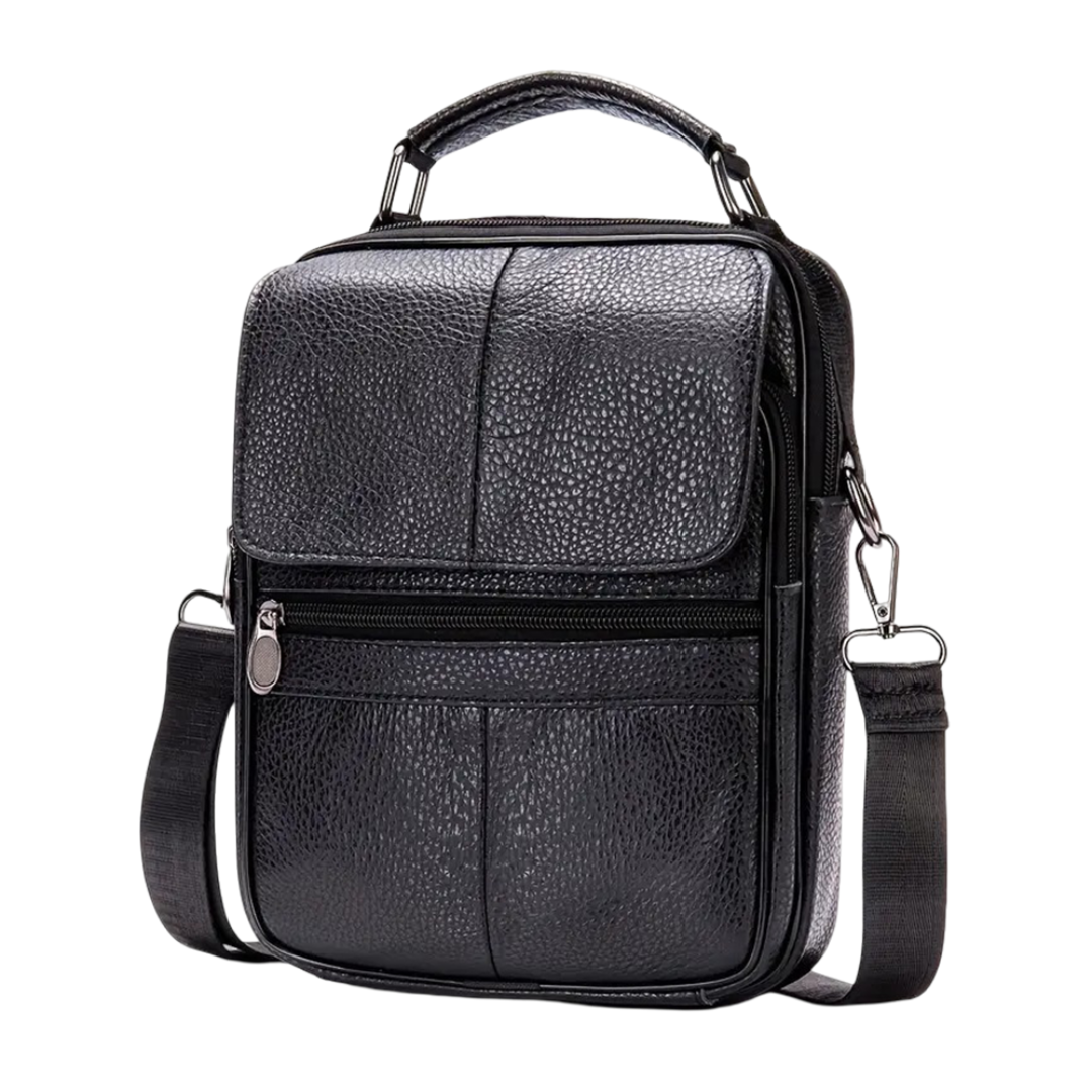 Jasper Leather Courier Shoulder Bag