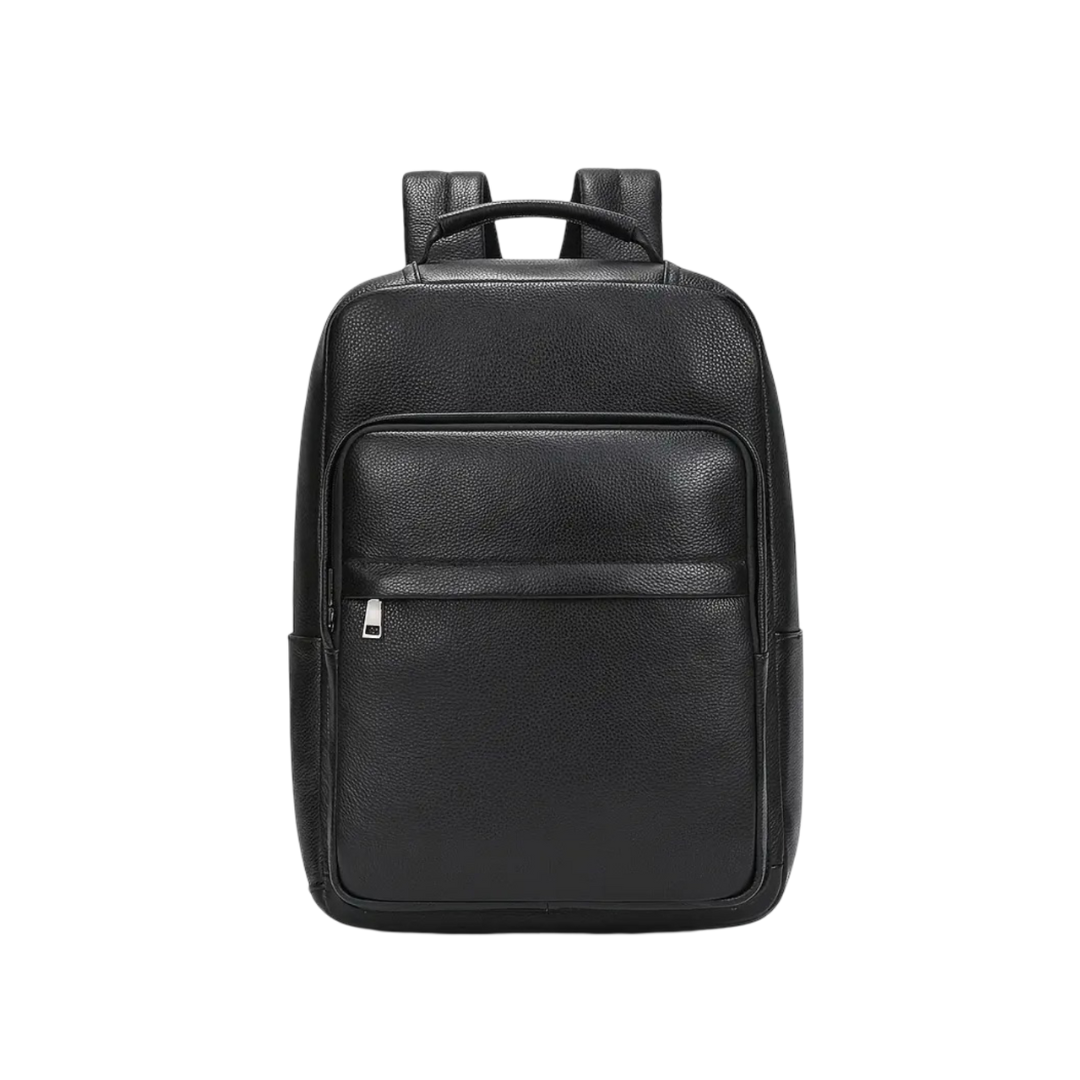 Everett - corkscrew leather laptop backpack