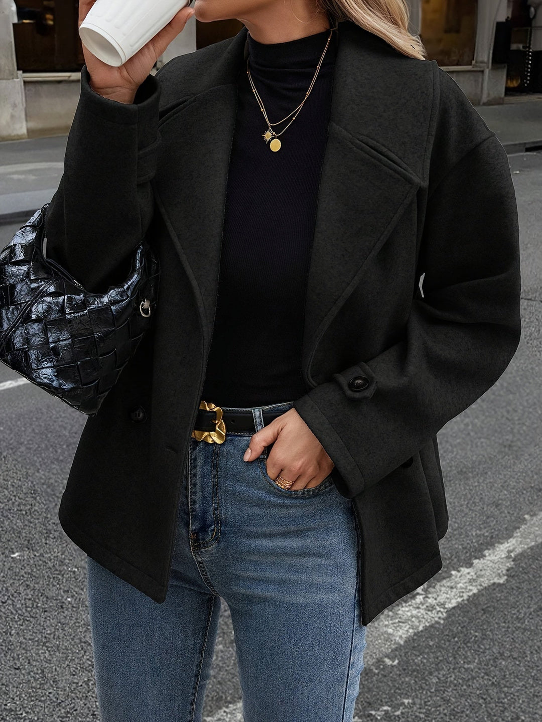 Elise | Stylish Double-Breasted Jacket with Button Details