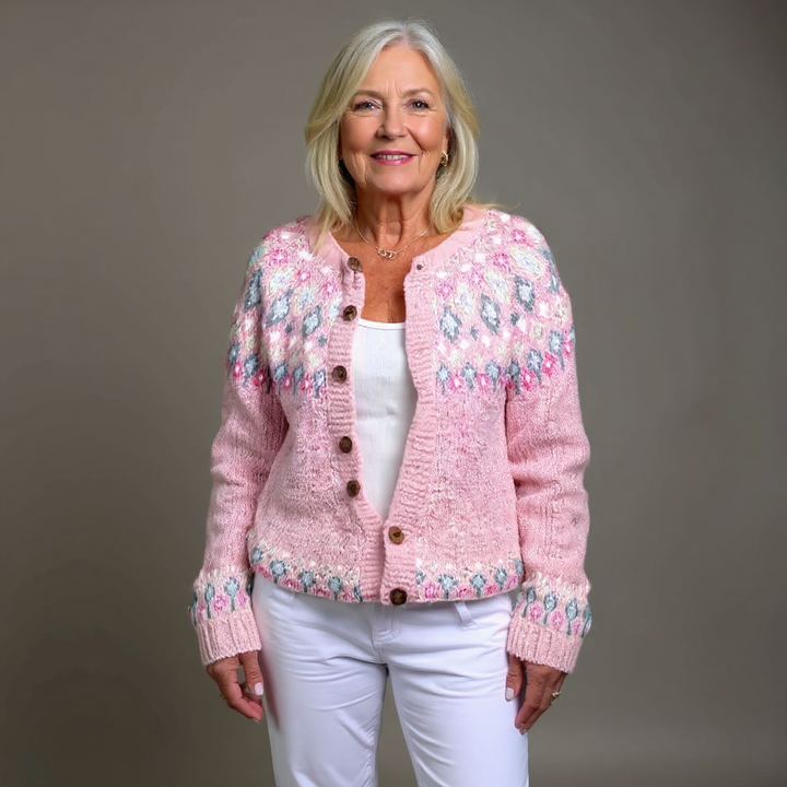 Chloe & Rose - Cozy Pink Wool Cardigan