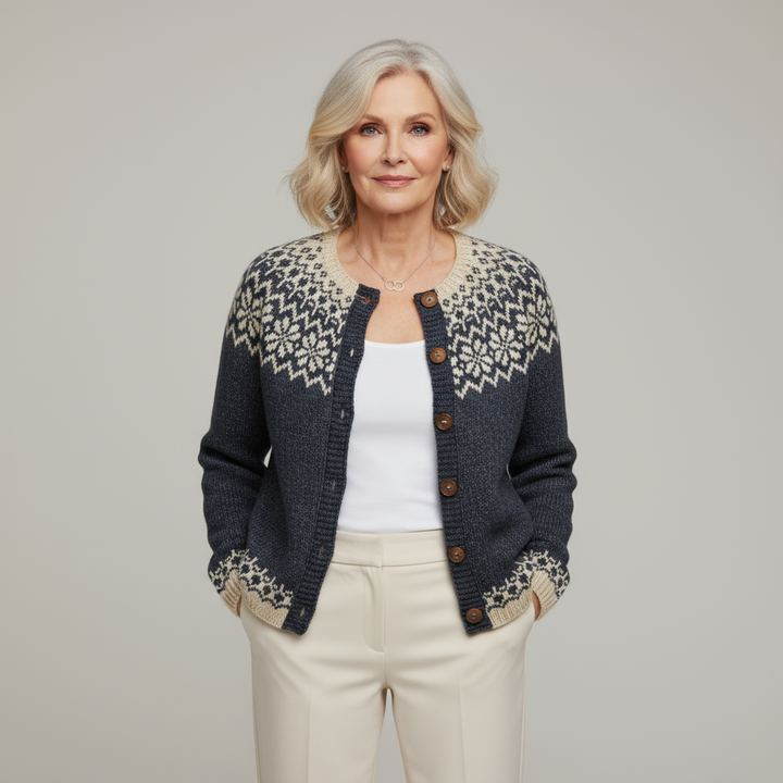 Chloe & Rose  – Classic Vintage Wool Knitted Cardigan